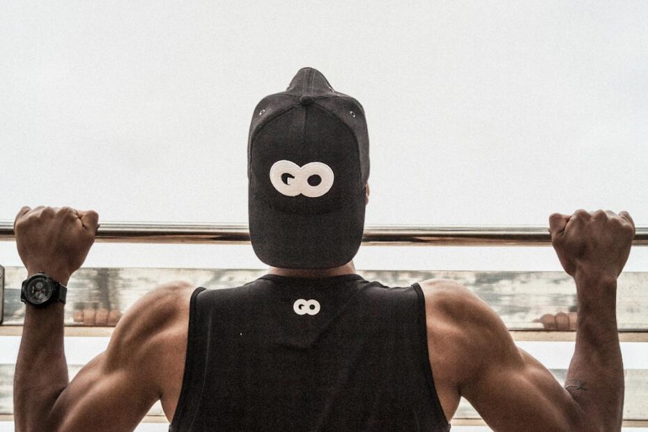 man doing pull ups